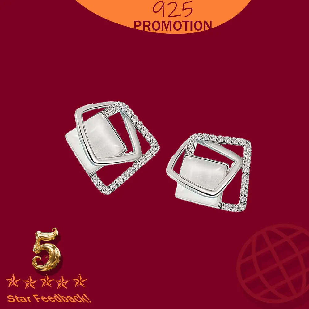 Изысканные серьги из стерлингового серебра 925 пробы для женщин, ювелирные изделия, милые квадратные серьги из сахара и нефрита, женские красивые аксессуары для ушей
Изысканные серьги из стерлингового серебра 925 пробы для женщин, ювелирные изделия, милые квадратные серьги из сахара и нефрита, женские красивые аксессуары для ушей