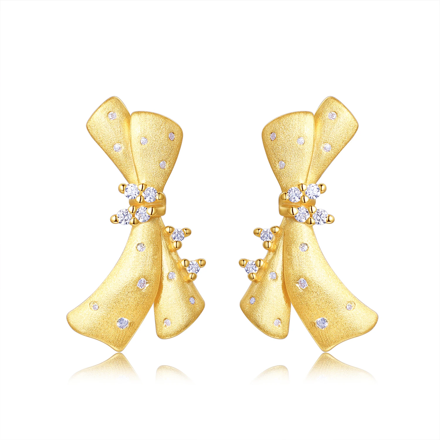 JIUZUAN 2pcs S925 Silver 18K Gold Plated Bow Moissanite Earrings for Women Minimalist Italian Craft Daily Wear Stud Earrings
JIUZUAN 2pcs S925 Silver 18K Gold Plated Bow Moissanite Earrings for Women Minimalist Italian Craft Daily Wear Stud Earrings