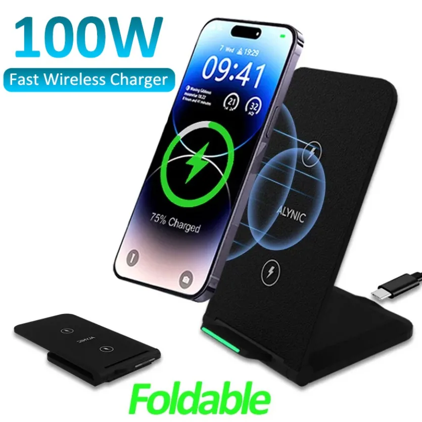 100W Wireless Charger Desktop Foldable Phone Charger Pad For iPhone 17 16 15 14 13 12 Pro Max Samsung S24 Fast Charging Station
100W Wireless Charger Desktop Foldable Phone Charger Pad For iPhone 17 16 15 14 13 12 Pro Max Samsung S24 Fast Charging Station