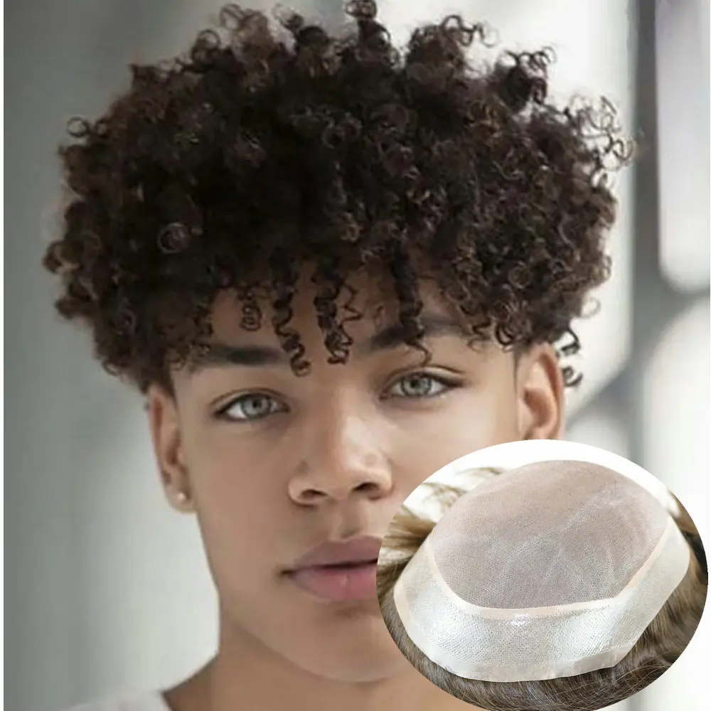 8mm Afro Curly Men's Hairpiece Durable Mono PU&Lace Base Real Human Hair Toupee Blonde Brown Black Men's Hair Replacement System
8mm Afro Curly Men's Hairpiece Durable Mono PU&Lace Base Real Human Hair Toupee Blonde Brown Black Men's Hair Replacement System
