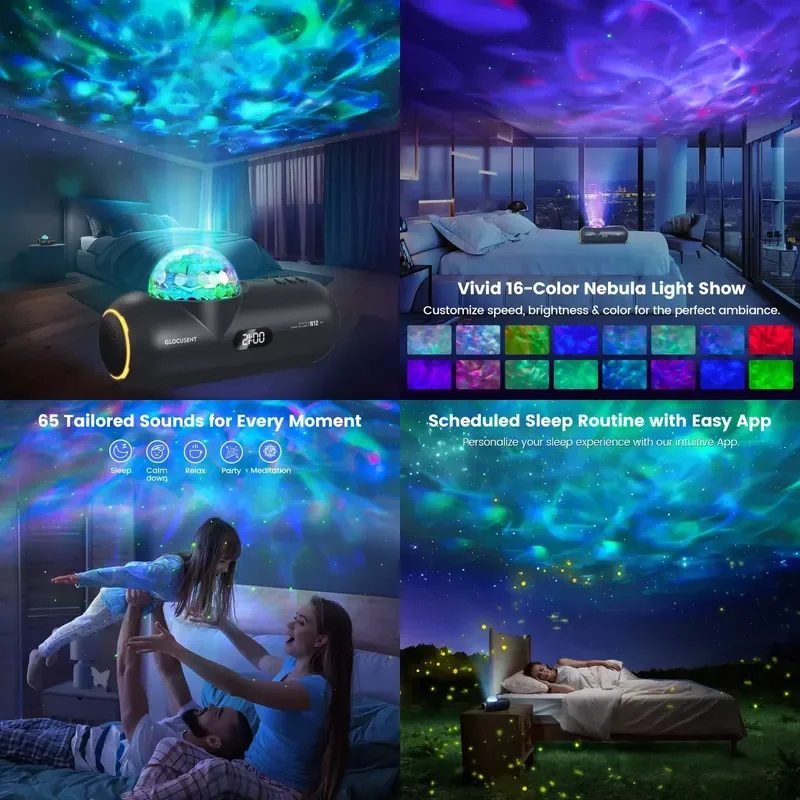 Glocusent 16 Colors Northern Aurora Room Bedroom Ceiling Led Star Starry Galaxy Night Projector Light With 5.1Bluetooth
Glocusent 16 Colors Northern Aurora Room Bedroom Ceiling Led Star Starry Galaxy Night Projector Light With 5.1Bluetooth