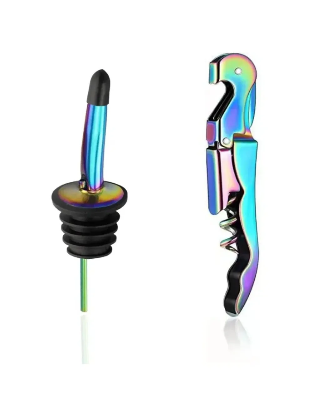 Professional Waiter Corkscrew Wine Opener & Liquor Bottle Pourer Set Foil Cutter Stainless Steel Double Hinged Wine Key
Professional Waiter Corkscrew Wine Opener & Liquor Bottle Pourer Set Foil Cutter Stainless Steel Double Hinged Wine Key