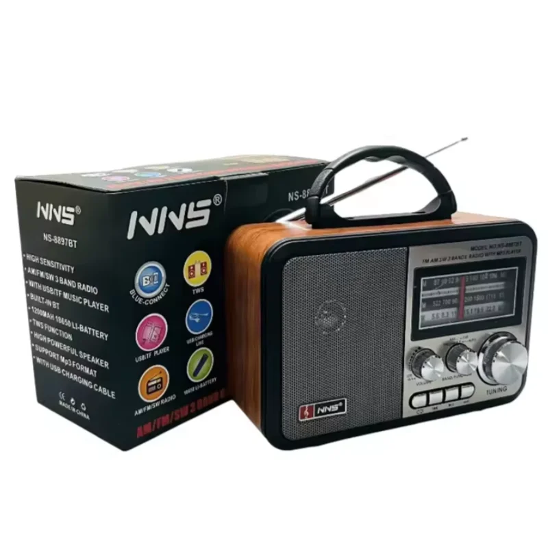 Деревянный настольный беспроводной Bluetooth-динамик в стиле ретро, многодиапазонный AM FM SW, 3-полосный радиоприемник, портативный стереодинамик, USB/TF Audio Playe
Деревянный настольный беспроводной Bluetooth-динамик в стиле ретро, многодиапазонный AM FM SW, 3-полосный радиоприемник, портативный стереодинамик, USB/TF Audio Playe