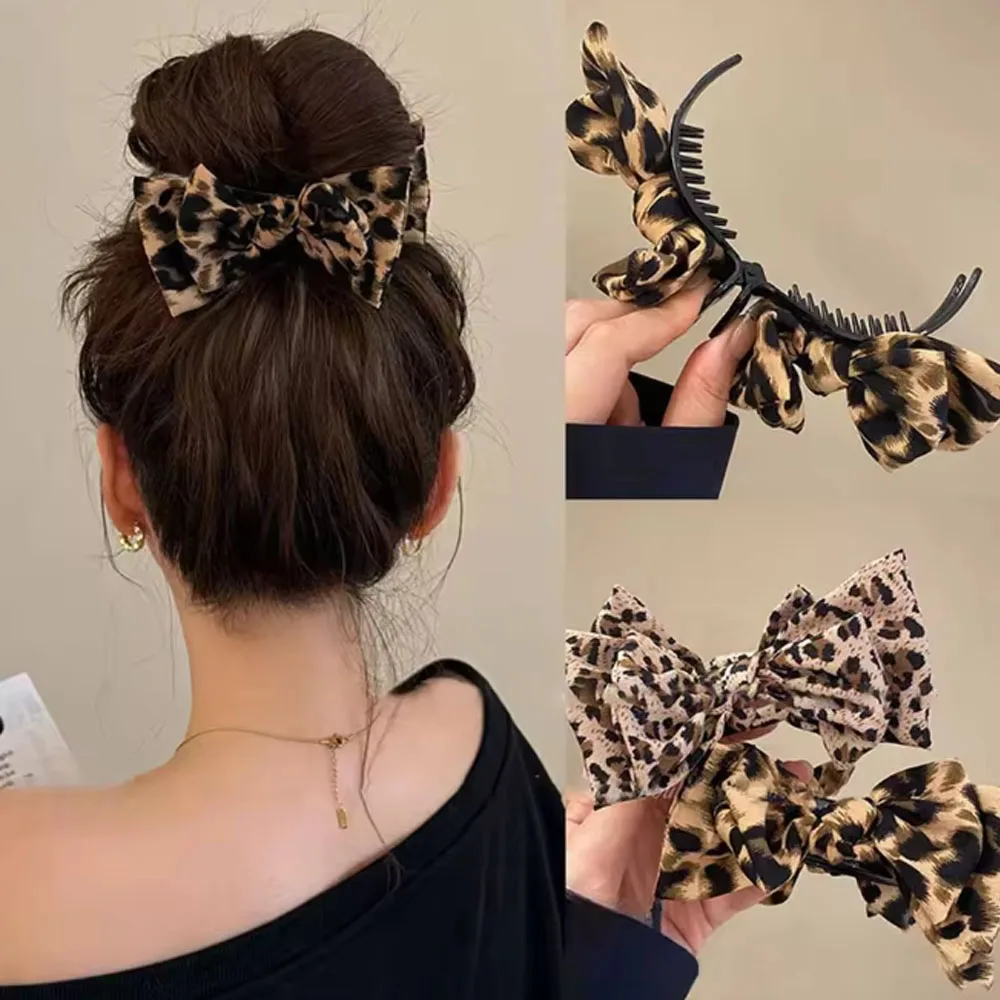 Vintage Leopard Print Hair Accessories Bow Premium Hair Clips Sweet Daily Headwear Women Trendy Hair Clips Hair Volume Clip
Vintage Leopard Print Hair Accessories Bow Premium Hair Clips Sweet Daily Headwear Women Trendy Hair Clips Hair Volume Clip