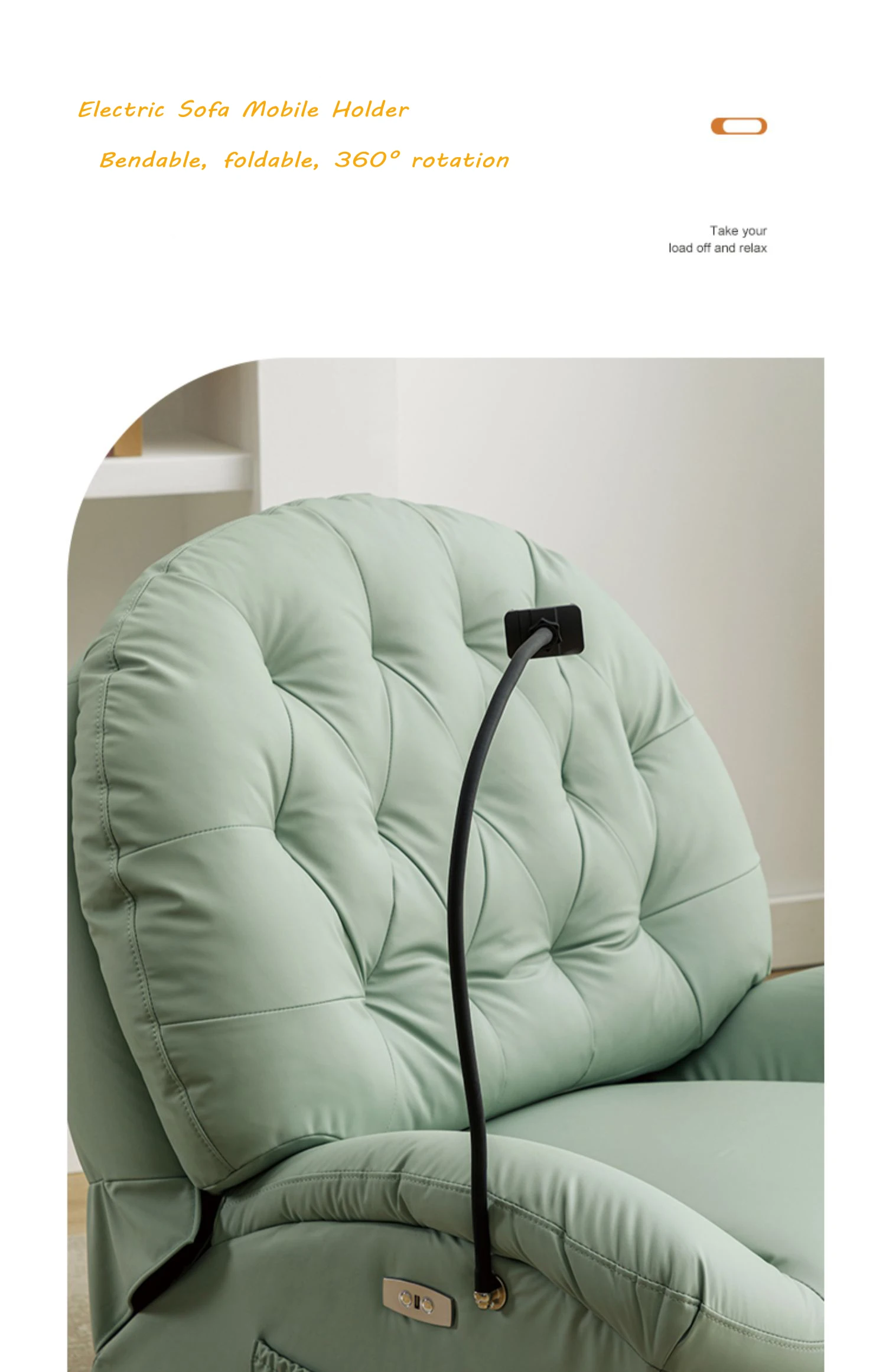 Подставка для телефона REGAL MH-001, специальная, для дивана, с регулировкой на 360 градусов, гибкая, складная, черная, стальная.
Подставка для телефона REGAL MH-001, специальная, для дивана, с регулировкой на 360 градусов, гибкая, складная, черная, стальная.