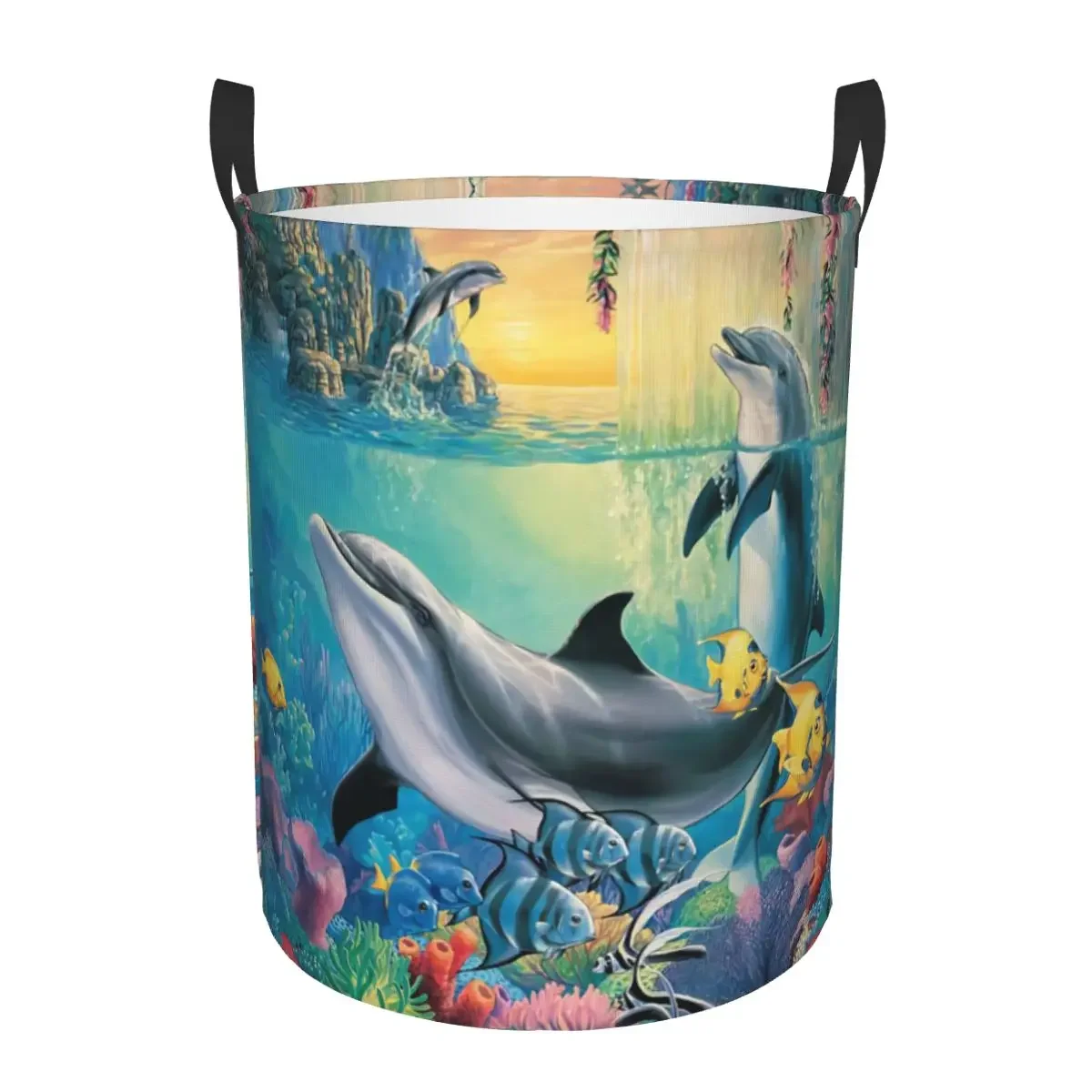 Happy Dolphins Fish Laundry Basket Collapsible Sea Creature Ocean Animal Clothes Hamper For Baby Kids Toys Storage Bag
Happy Dolphins Fish Laundry Basket Collapsible Sea Creature Ocean Animal Clothes Hamper For Baby Kids Toys Storage Bag