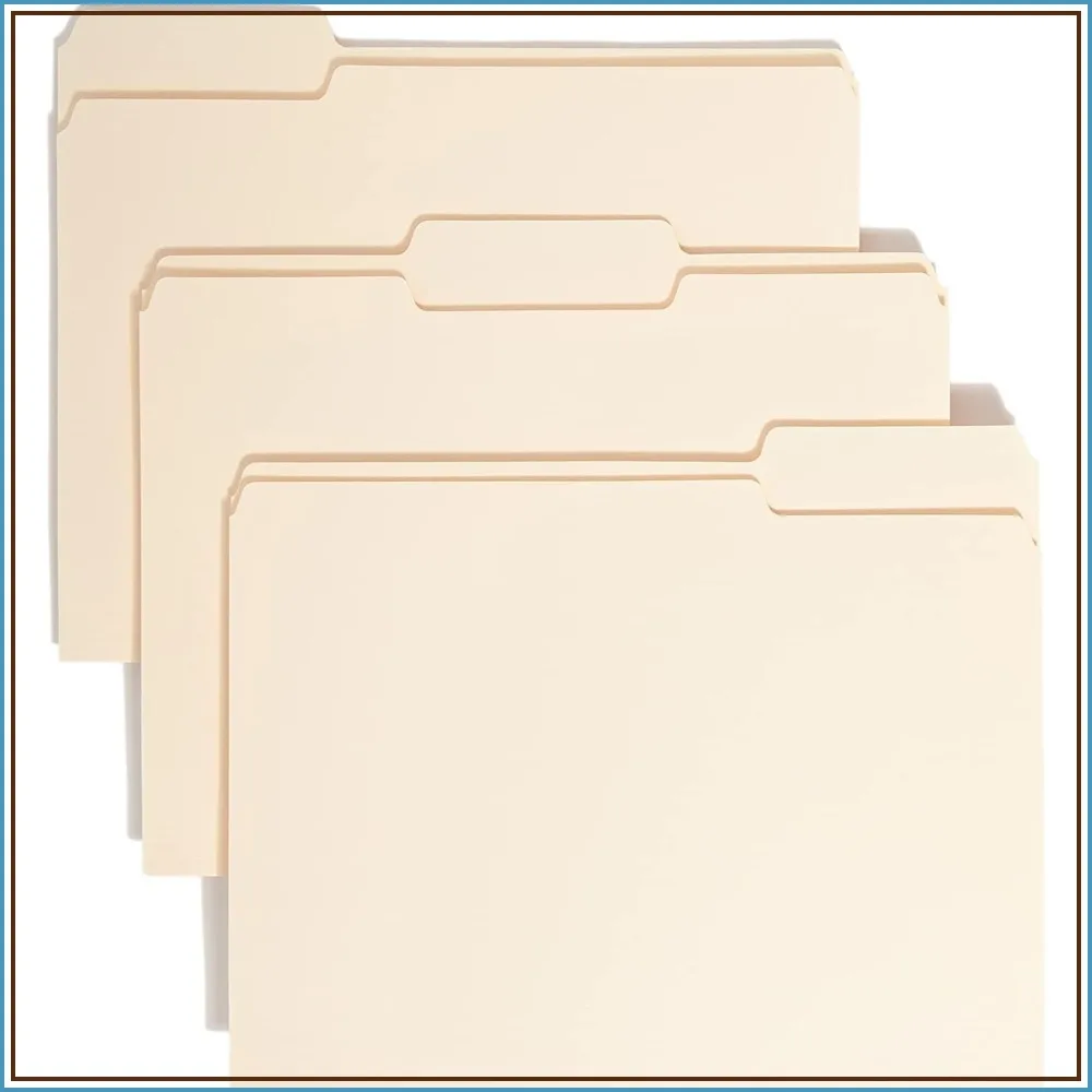 Letter Size Manila File Folders, 1/3-Cut Tabs, 24-Pack for Office Organization
Letter Size Manila File Folders, 1/3-Cut Tabs, 24-Pack for Office Organization