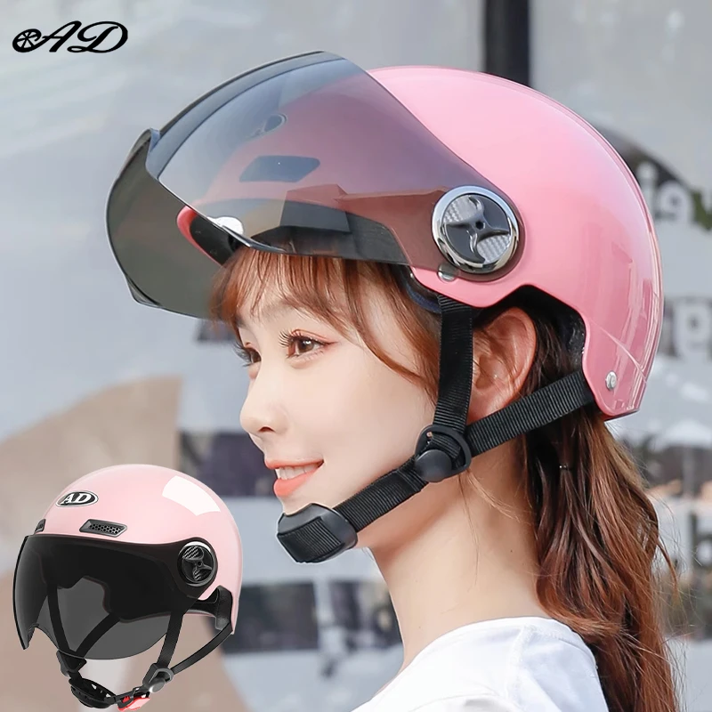 AD Summer Motorcycle Helmets for Adults Reflector Electric Bikes Half Face Helmet All-season Unisex Certified Safety Cap
AD Summer Motorcycle Helmets for Adults Reflector Electric Bikes Half Face Helmet All-season Unisex Certified Safety Cap