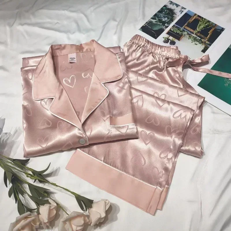 Ice Silk Pajamas Women Long Sleeve Lace Green Premium Sense Two Piece Sweet Homewear Love Blue Casual Breathable Sleepwear
Ice Silk Pajamas Women Long Sleeve Lace Green Premium Sense Two Piece Sweet Homewear Love Blue Casual Breathable Sleepwear