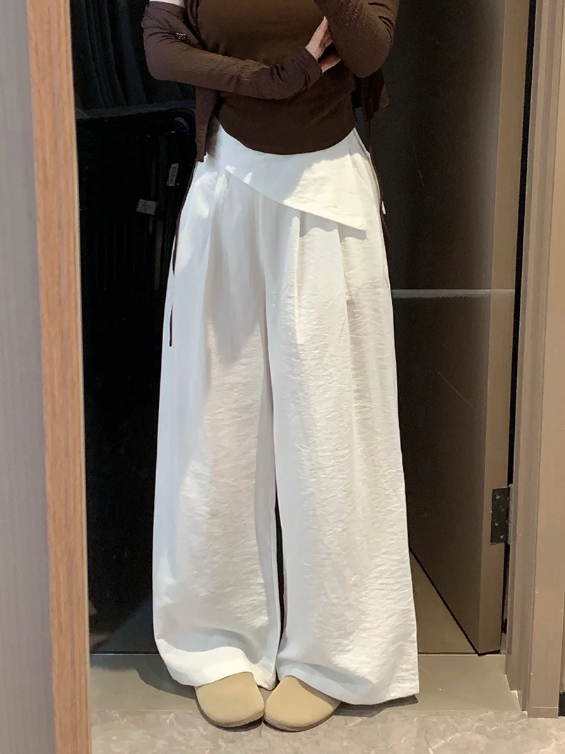 Casual High Waist Wide Leg Pants Summer Women's Loose Texture Sensation Loose Wide Leg Trousers Irregular Pleated Skirt
Casual High Waist Wide Leg Pants Summer Women's Loose Texture Sensation Loose Wide Leg Trousers Irregular Pleated Skirt