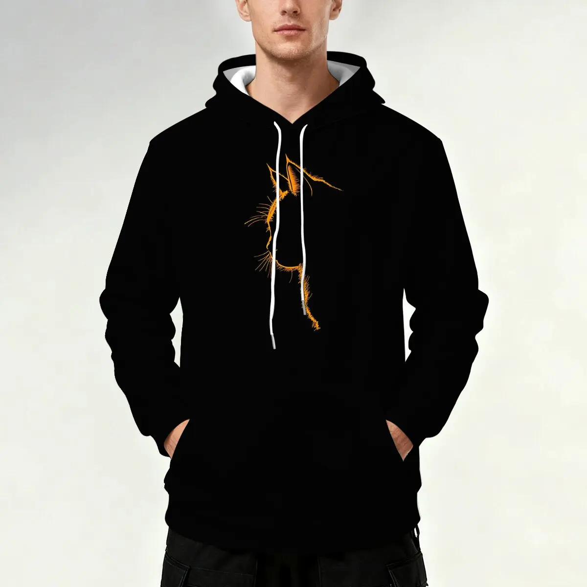 Мужская толстовка с капюшоном для осени и зимы, стильная худи с изысканными принтами кошек, создающая непринужденную художественную атмосферу
Мужская толстовка с капюшоном для осени и зимы, стильная худи с изысканными принтами кошек, создающая непринужденную художественную атмосферу