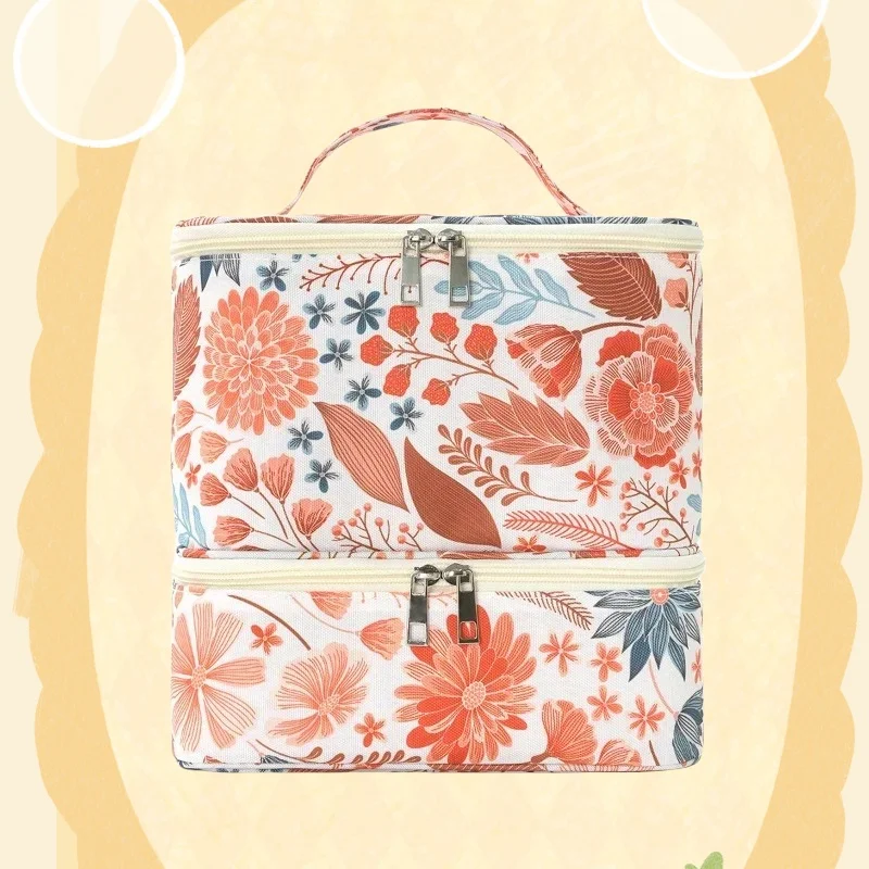 New Floral Makeup Bag - Portable Large Capacity Double-Layer Toiletries Bag, Stylish Nail Polish Storage Pouch
New Floral Makeup Bag - Portable Large Capacity Double-Layer Toiletries Bag, Stylish Nail Polish Storage Pouch