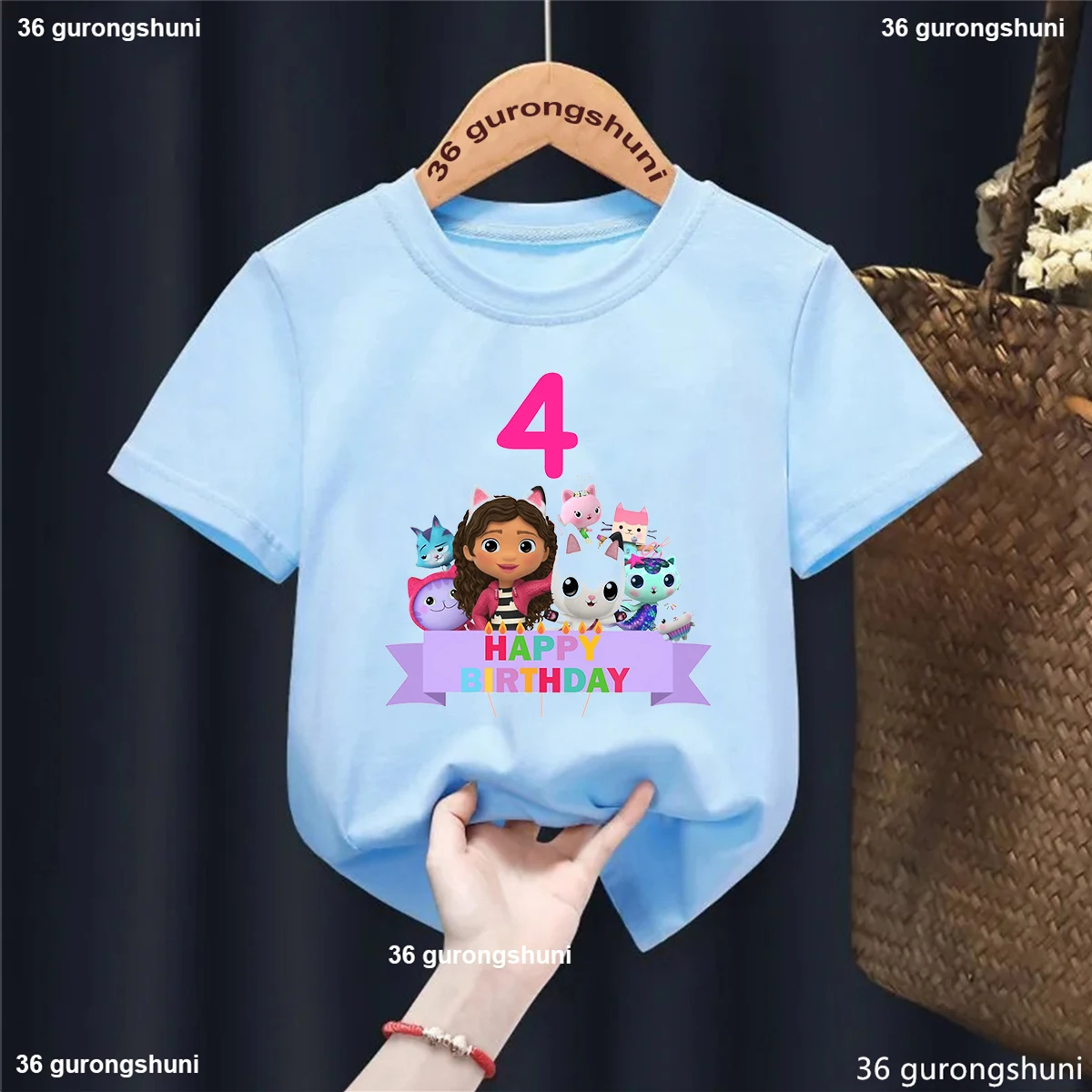 New Girls T-Shirt Cute Gabbys Doll House Cartoon Print Tshirt For Kids Birthday Clothing 3.4.5 Year Old Baby Girls Tshirt Tops
New Girls T-Shirt Cute Gabbys Doll House Cartoon Print Tshirt For Kids Birthday Clothing 3.4.5 Year Old Baby Girls Tshirt Tops