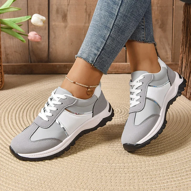 Women Shoes New Mix Color Lace Up Sport Sneaker Women Plus Size Thick Bottom Vulcanized Shoes Woman Non Slip Casual Running Shoe
Women Shoes New Mix Color Lace Up Sport Sneaker Women Plus Size Thick Bottom Vulcanized Shoes Woman Non Slip Casual Running Shoe