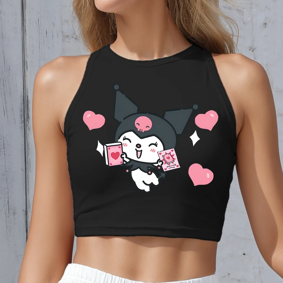 Sanrio Kuromi Women's Vest Tees Y2K T-shirt Kuromi Crop Top Harajuku Fashion Summer Sexy Female Hottie Sleeveless Tank Top
Sanrio Kuromi Women's Vest Tees Y2K T-shirt Kuromi Crop Top Harajuku Fashion Summer Sexy Female Hottie Sleeveless Tank Top