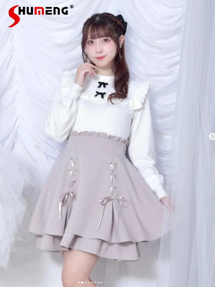 Sweet Ladies Double-Layer Short Pleated Skirt 2023 Summer Japanese Mine Mass-Produced Women's Bow Bandage High Waist Short Skirt
Sweet Ladies Double-Layer Short Pleated Skirt 2023 Summer Japanese Mine Mass-Produced Women's Bow Bandage High Waist Short Skirt
