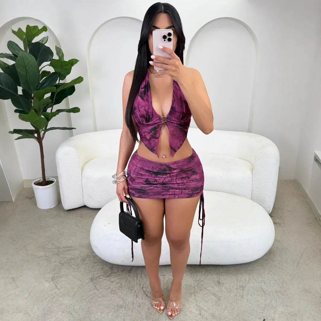 Summer New Women's Fashion Personality Sexy Printed Backless Top Bodycon Skirt Set
Summer New Women's Fashion Personality Sexy Printed Backless Top Bodycon Skirt Set