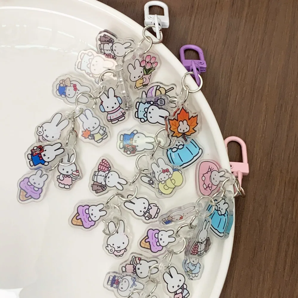 Miffy Keychain Cute Cartoon Acrylic Anime Pendant Fashion Key Ring Portable Bag Hanging Ornament Accessory for Girls Gift Toys
Miffy Keychain Cute Cartoon Acrylic Anime Pendant Fashion Key Ring Portable Bag Hanging Ornament Accessory for Girls Gift Toys