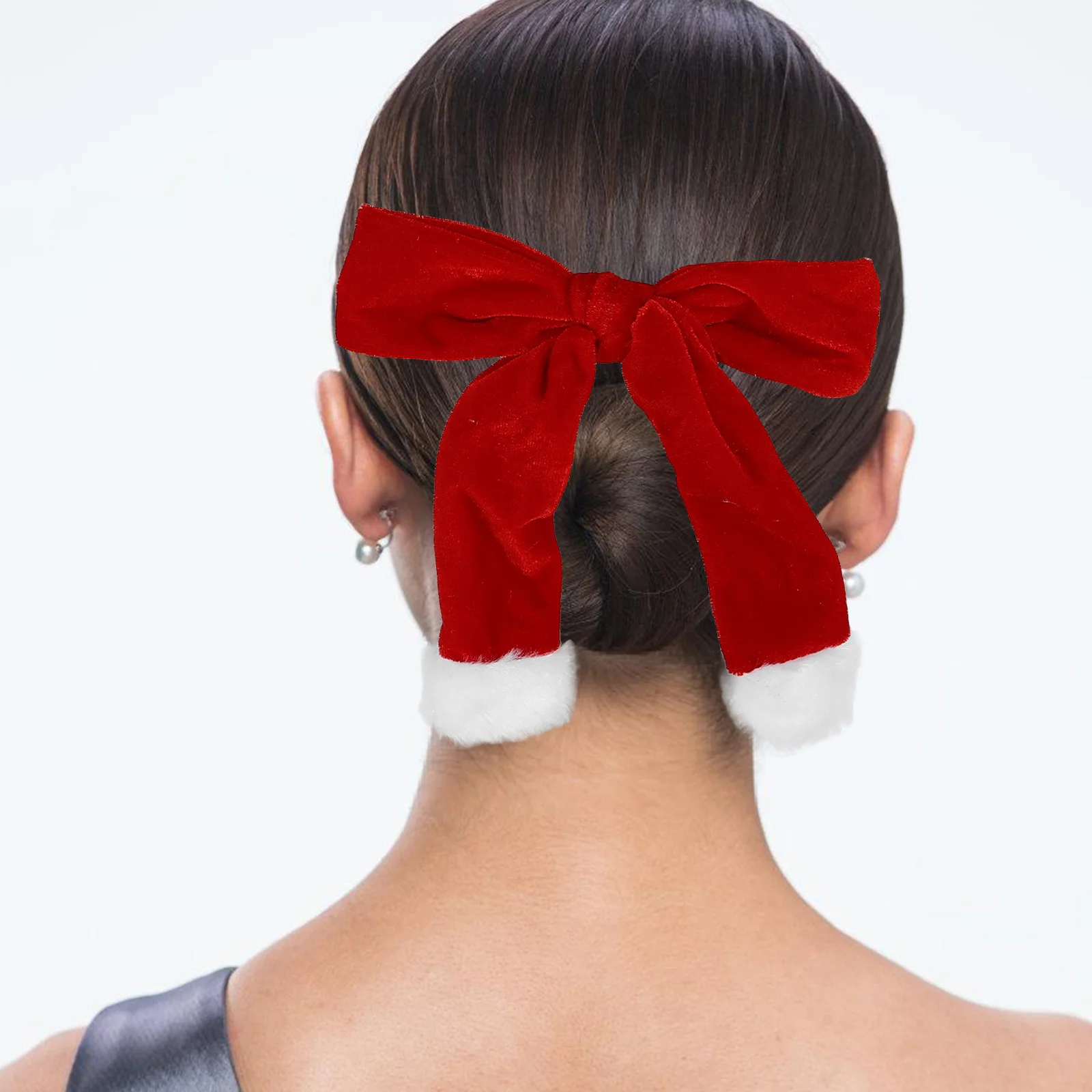 2Pcs Festive Christmas Hair Clip for Women, Soft Pleuche Bowknot Clip, Strong Grip Spring Clamp, Perfect for Updos Braids
2Pcs Festive Christmas Hair Clip for Women, Soft Pleuche Bowknot Clip, Strong Grip Spring Clamp, Perfect for Updos Braids