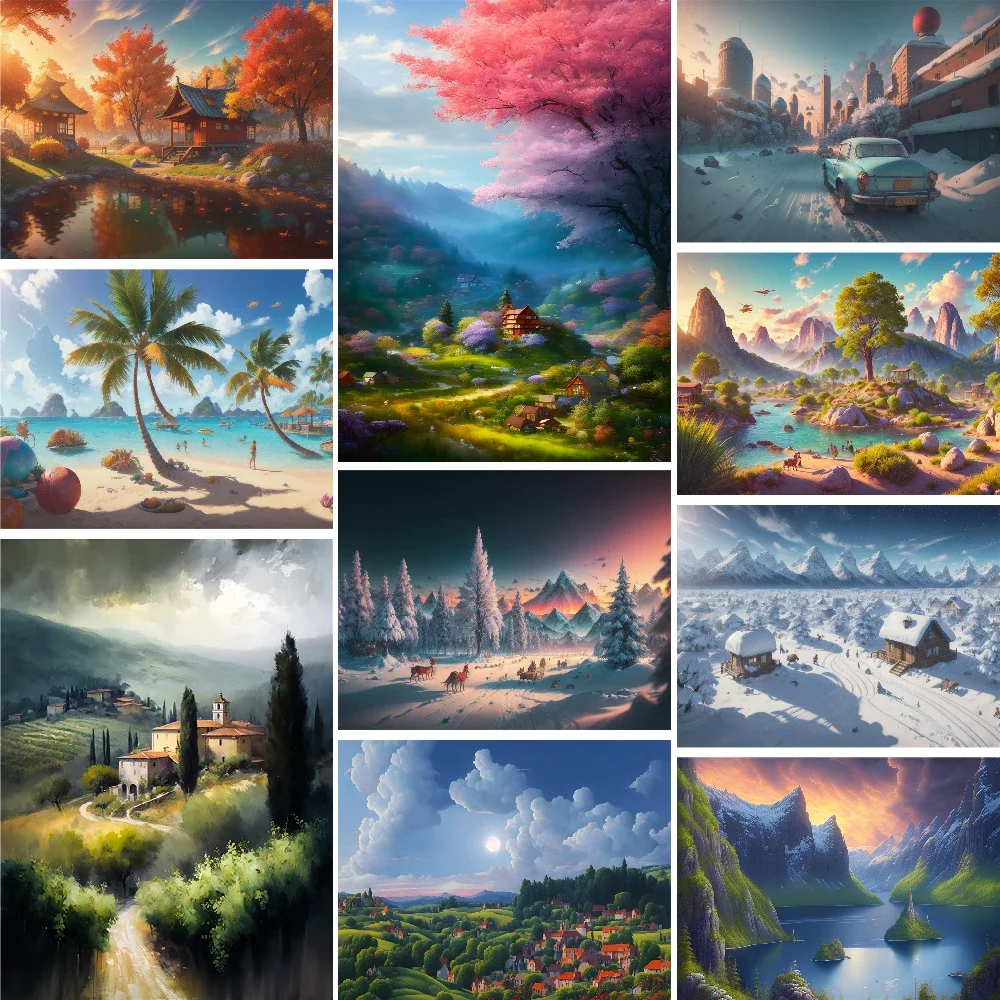 121541 Four Seasons Scenery Paint By Numbers Crafts Kits For Adults Home Decoration Mother's Gift Free Shipping
121541 Four Seasons Scenery Paint By Numbers Crafts Kits For Adults Home Decoration Mother's Gift Free Shipping