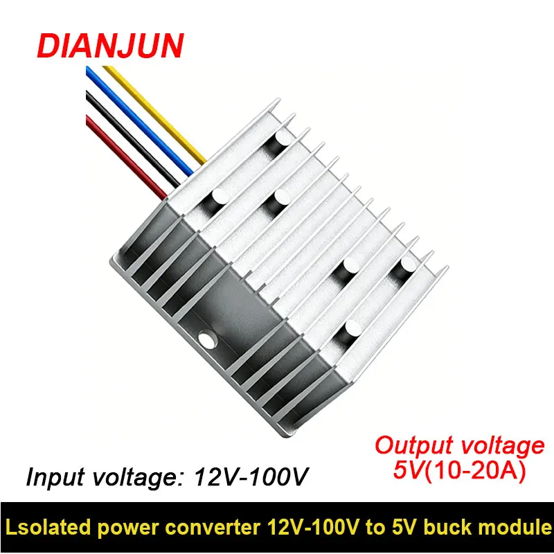 Isolated Power Supply 12V24V36V48V60V72V80V100V To 5V Car Display Aluminum Alloy Shell Buck Converter.
Isolated Power Supply 12V24V36V48V60V72V80V100V To 5V Car Display Aluminum Alloy Shell Buck Converter.