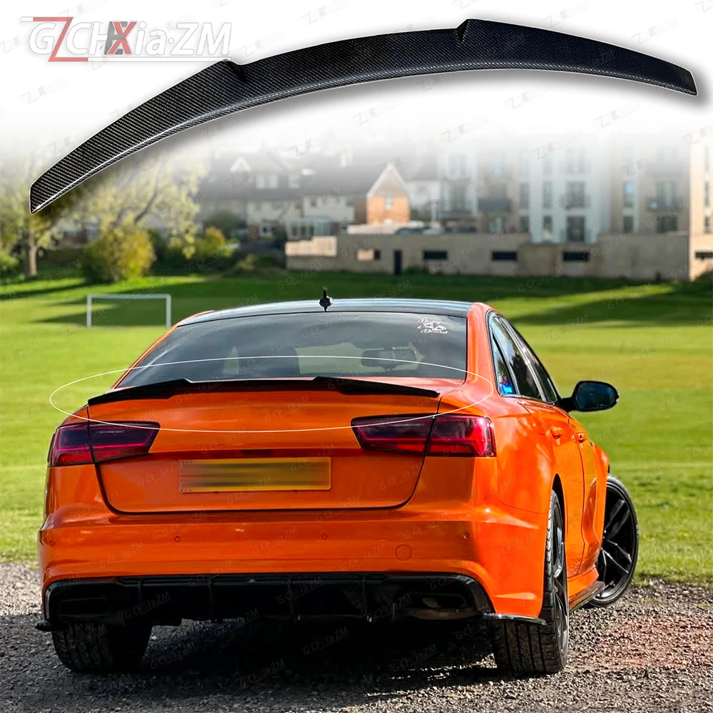 For Audi A6 C7 S6 2012-2016 Sedan M4 Style Rear Spoiler Real Carbon Fiber Material Rear Trunk Lid Wing Accessories
For Audi A6 C7 S6 2012-2016 Sedan M4 Style Rear Spoiler Real Carbon Fiber Material Rear Trunk Lid Wing Accessories