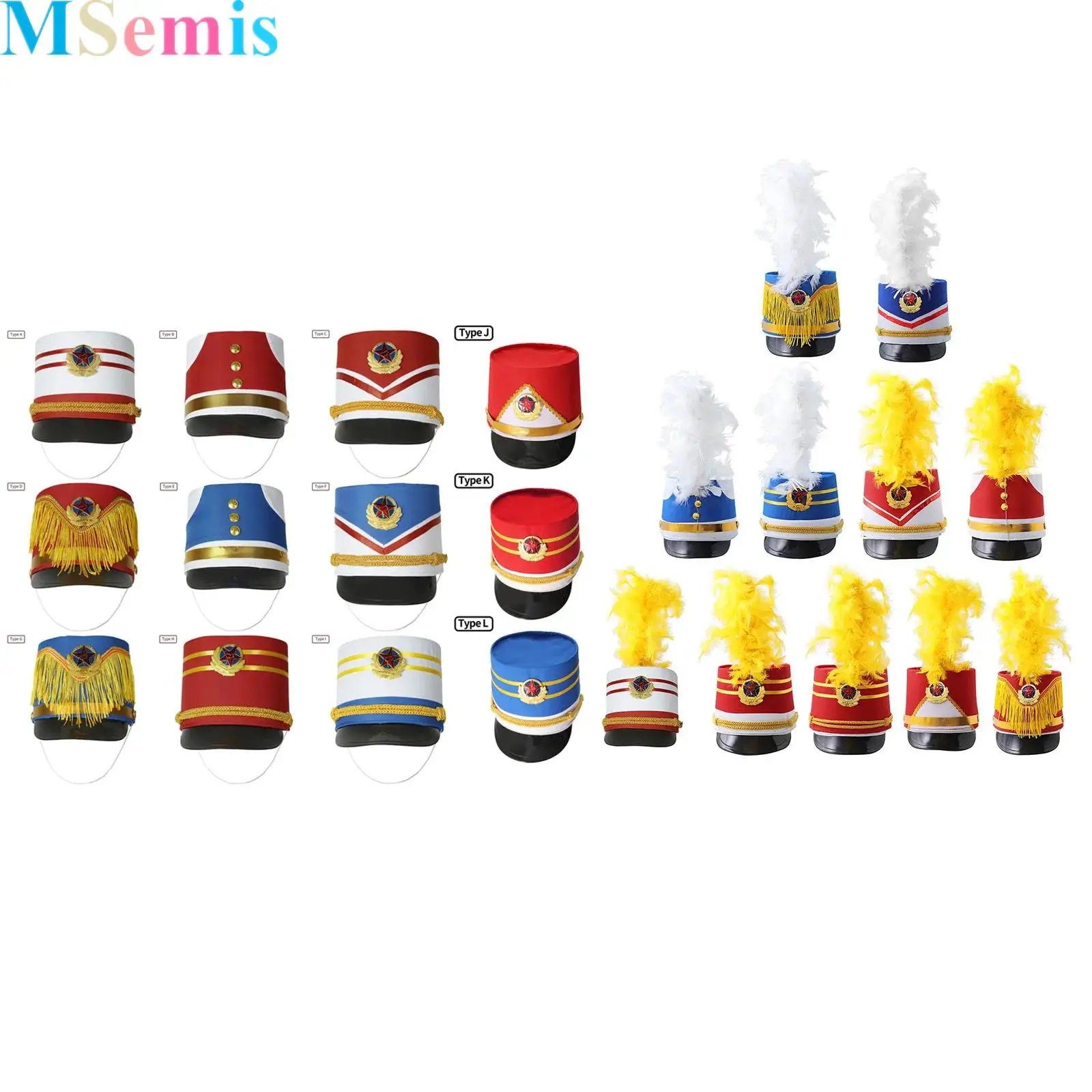 Children Drum Band Hat Stylish Contrast Color Stage Performance Cosplay Cap for Halloween Party Children's Day
Children Drum Band Hat Stylish Contrast Color Stage Performance Cosplay Cap for Halloween Party Children's Day