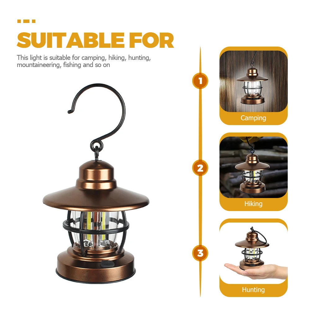 Retro Lantern Light Brown Vintage Camping Gear Outdoor Hanging LED Lamp Tent Durable Metal Safe Enjoyment Portable Lighting
Retro Lantern Light Brown Vintage Camping Gear Outdoor Hanging LED Lamp Tent Durable Metal Safe Enjoyment Portable Lighting