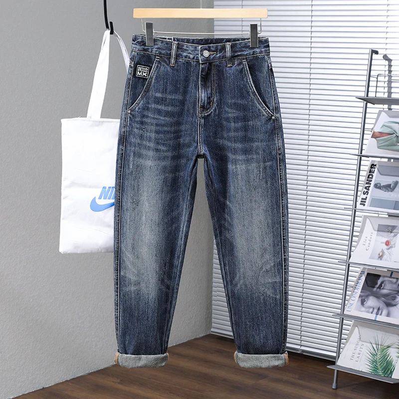 Новые мужские джинсы на весну-осень: повседневные, из мягкого хлопка, в стиле streetwear, свободного кроя, оверсайз
Новые мужские джинсы на весну-осень: повседневные, из мягкого хлопка, в стиле streetwear, свободного кроя, оверсайз