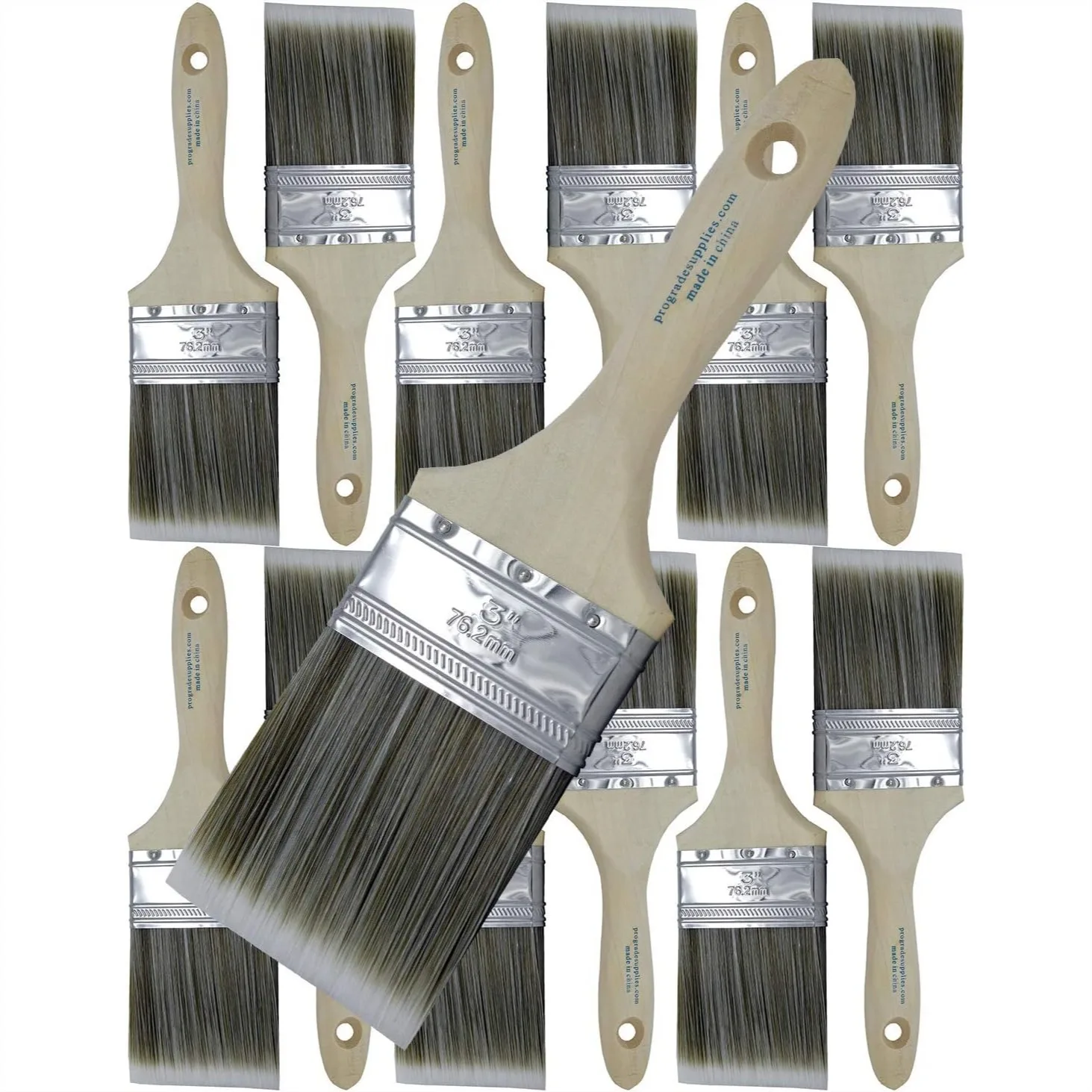 Flat Paint Brushes 3 Inch Set for Walls Trim Cabinets Doors Interior Exterior 12 Pack
Flat Paint Brushes 3 Inch Set for Walls Trim Cabinets Doors Interior Exterior 12 Pack