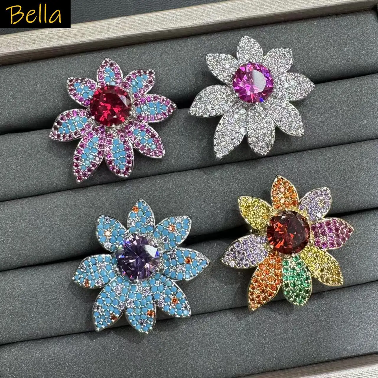 fashion flower ring adjustable shiny cubic zirconia pink blue fushia multicolor petals ring for women party gala event gift
fashion flower ring adjustable shiny cubic zirconia pink blue fushia multicolor petals ring for women party gala event gift