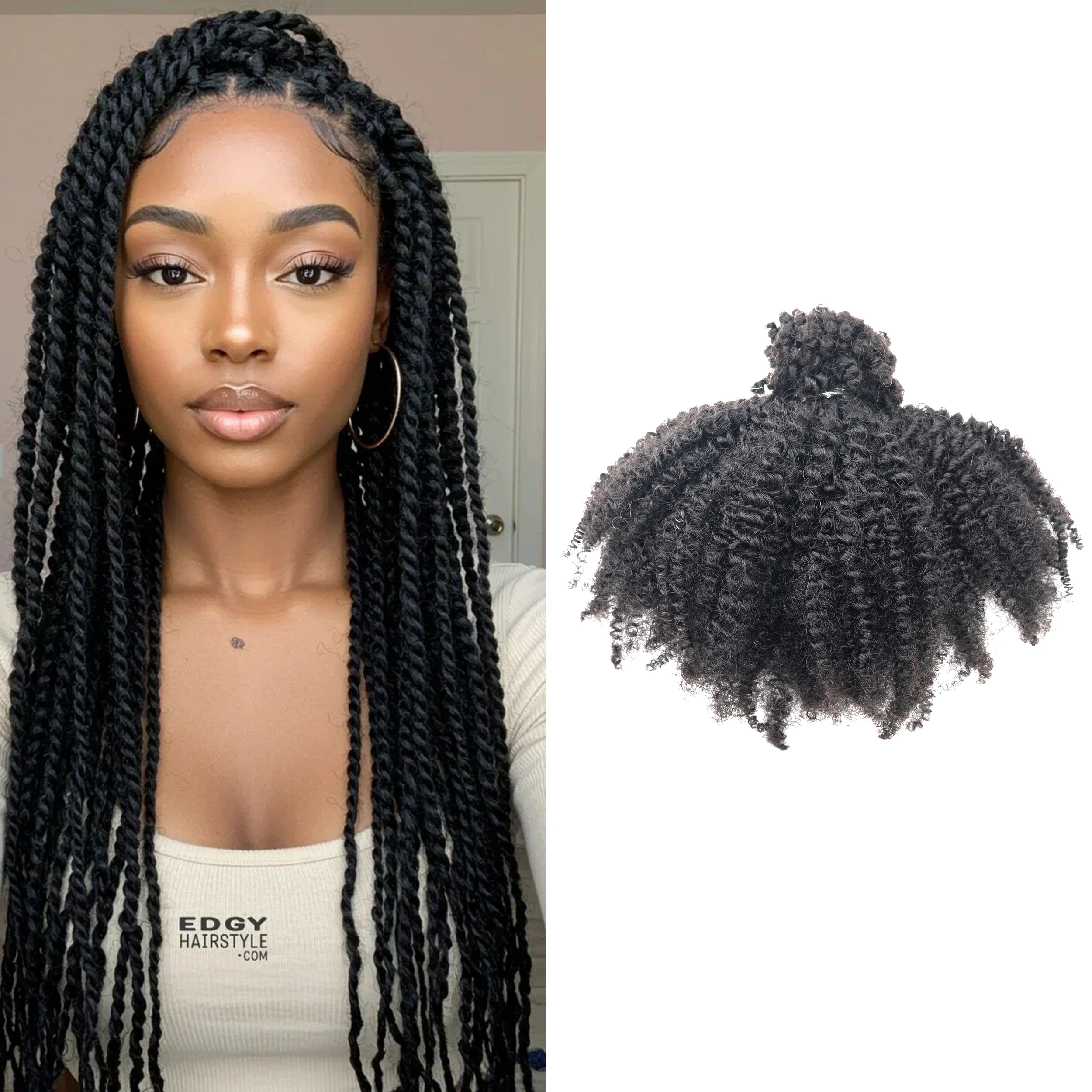 High Quality Soft Afro Kinky Bulk 100% Human Hair Bundles 4B No Knots Easy Install Dreadlock Braided Hair for Africia Women Men
High Quality Soft Afro Kinky Bulk 100% Human Hair Bundles 4B No Knots Easy Install Dreadlock Braided Hair for Africia Women Men