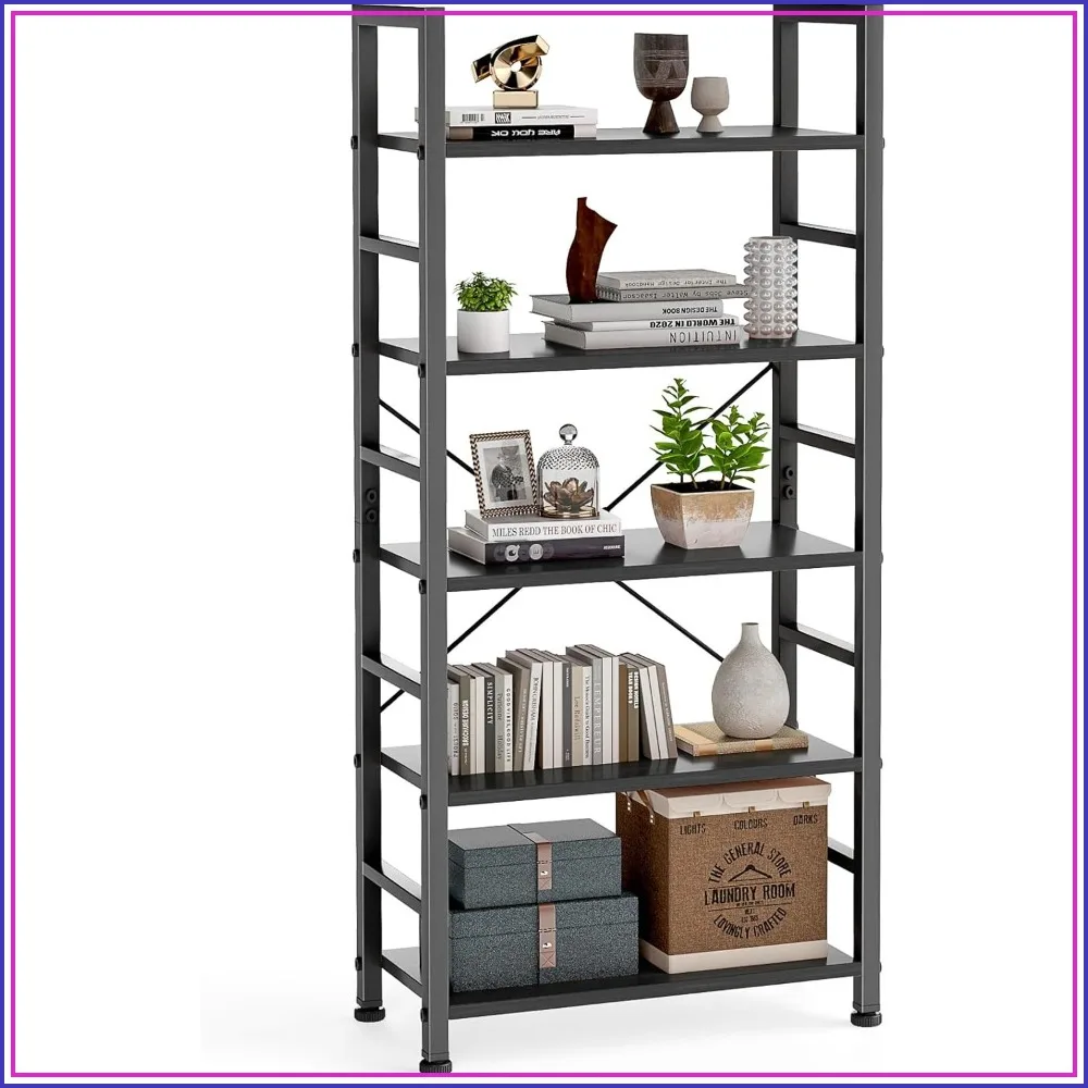 5 Tiers Open Bookshelf, Freestanding Tall Display Shelf, Multifunctional Storage Organizer Rack for Living Room Home Office, Sturdy Bookcase for CDs/Books/Movies
5 Tiers Open Bookshelf, Freestanding Tall Display Shelf, Multifunctional Storage Organizer Rack for Living Room Home Office, Sturdy Bookcase for CDs/Books/Movies