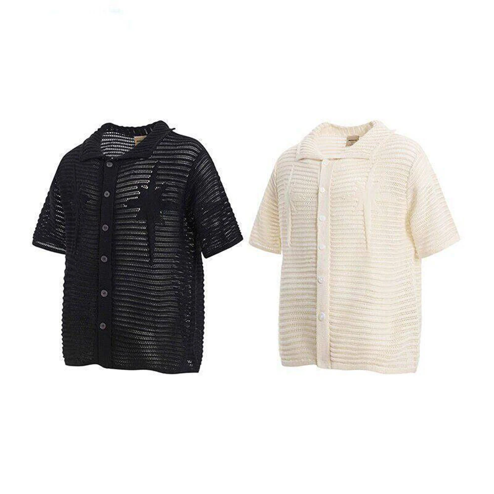 2026 Summer New Men's Hollow-Out Short-Sleeve Shirt American Retro Fashion Trendy High Street Casual Loose Breathable Men's Top
2026 Summer New Men's Hollow-Out Short-Sleeve Shirt American Retro Fashion Trendy High Street Casual Loose Breathable Men's Top