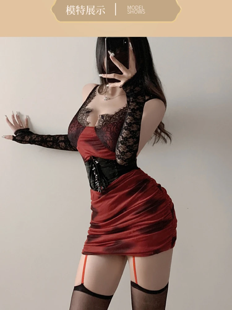 Plus Size Cat Maid Cosplay Sexy Lingerie Women Push Up Bpdycon Mini Dress Nightclub Stage Performance Uniform with Belt Gloves
Plus Size Cat Maid Cosplay Sexy Lingerie Women Push Up Bpdycon Mini Dress Nightclub Stage Performance Uniform with Belt Gloves