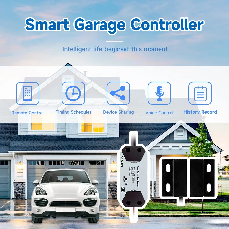 For Tuya Garage Door Controller Door Opener Automatic WiFi Garage Door Opener Gate Receiver Smart Home Accessories
For Tuya Garage Door Controller Door Opener Automatic WiFi Garage Door Opener Gate Receiver Smart Home Accessories