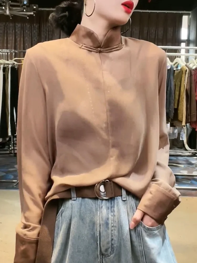 Новинка весны 2025 года, китайский Sle irt с воротником-стойкой на пуговицах, большие размеры, мясное покрытие, европейский ацетат, женские ...
Новинка весны 2025 года, китайский Sle irt с воротником-стойкой на пуговицах, большие размеры, мясное покрытие, европейский ацетат, женские ...