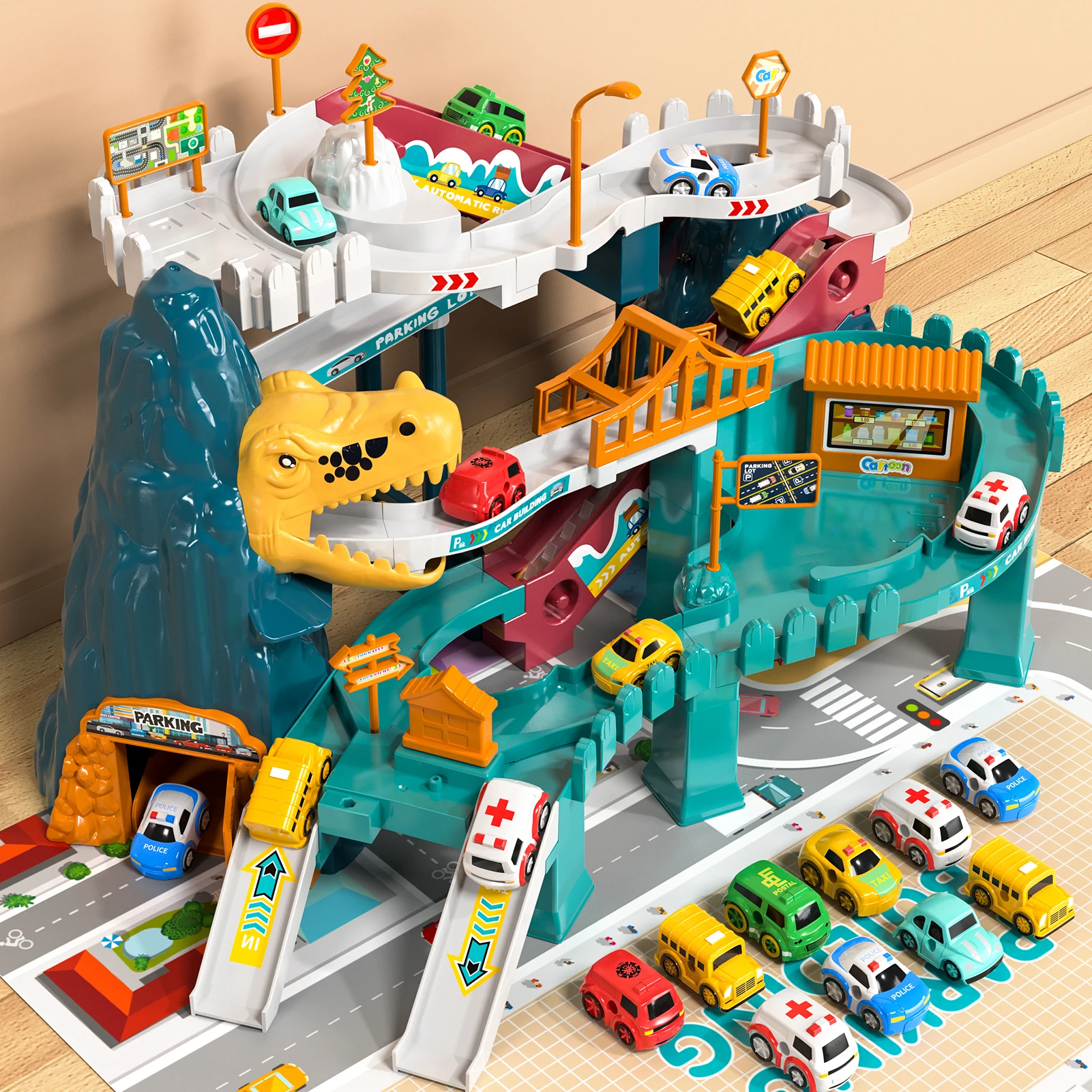 Boys Dinosaur Race Track Playset - Dinosaur Rolling Hill Car Track Cars Ramp Track Toys Toys Mountain Track, Mini Cars For Kids
Boys Dinosaur Race Track Playset - Dinosaur Rolling Hill Car Track Cars Ramp Track Toys Toys Mountain Track, Mini Cars For Kids