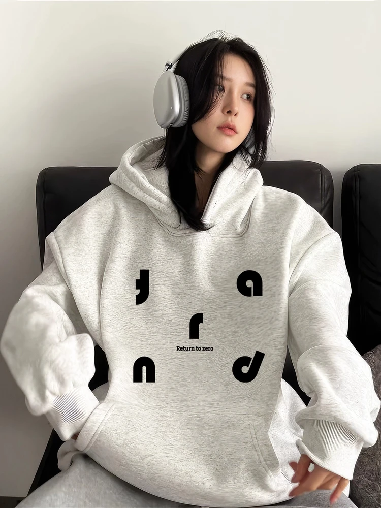 plus Size Hoodie Women's Thickened Fleece Letter Print Sweatshirt Autumn Winter Loose Fit Coat Korean Style Long Sleeve
plus Size Hoodie Women's Thickened Fleece Letter Print Sweatshirt Autumn Winter Loose Fit Coat Korean Style Long Sleeve