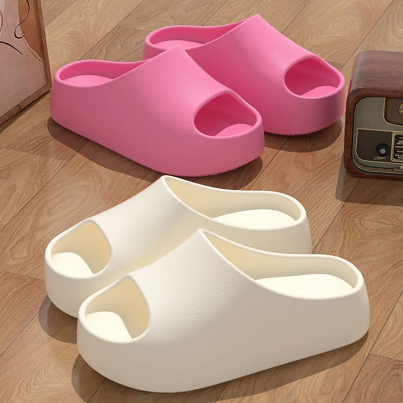 Solid Color Thick Bottom Eva Slippers Women 2026 Summer Beach Non Slip Platform Sandals Woman Lightweight Soft Sole Cloud Slides
Solid Color Thick Bottom Eva Slippers Women 2026 Summer Beach Non Slip Platform Sandals Woman Lightweight Soft Sole Cloud Slides