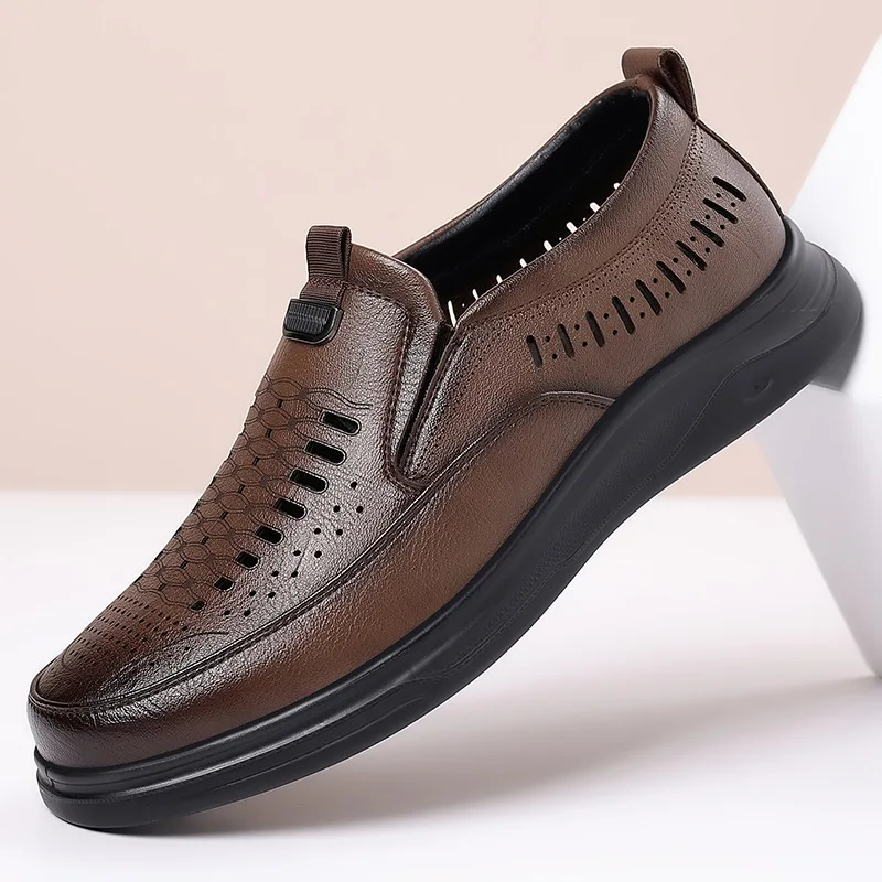Plus Size 38-48 New Breathable Comfortable Soft Leather Loafers Men Sandals 2026 Summer Hollow Casual Shoes Driving Moccasins
Plus Size 38-48 New Breathable Comfortable Soft Leather Loafers Men Sandals 2026 Summer Hollow Casual Shoes Driving Moccasins