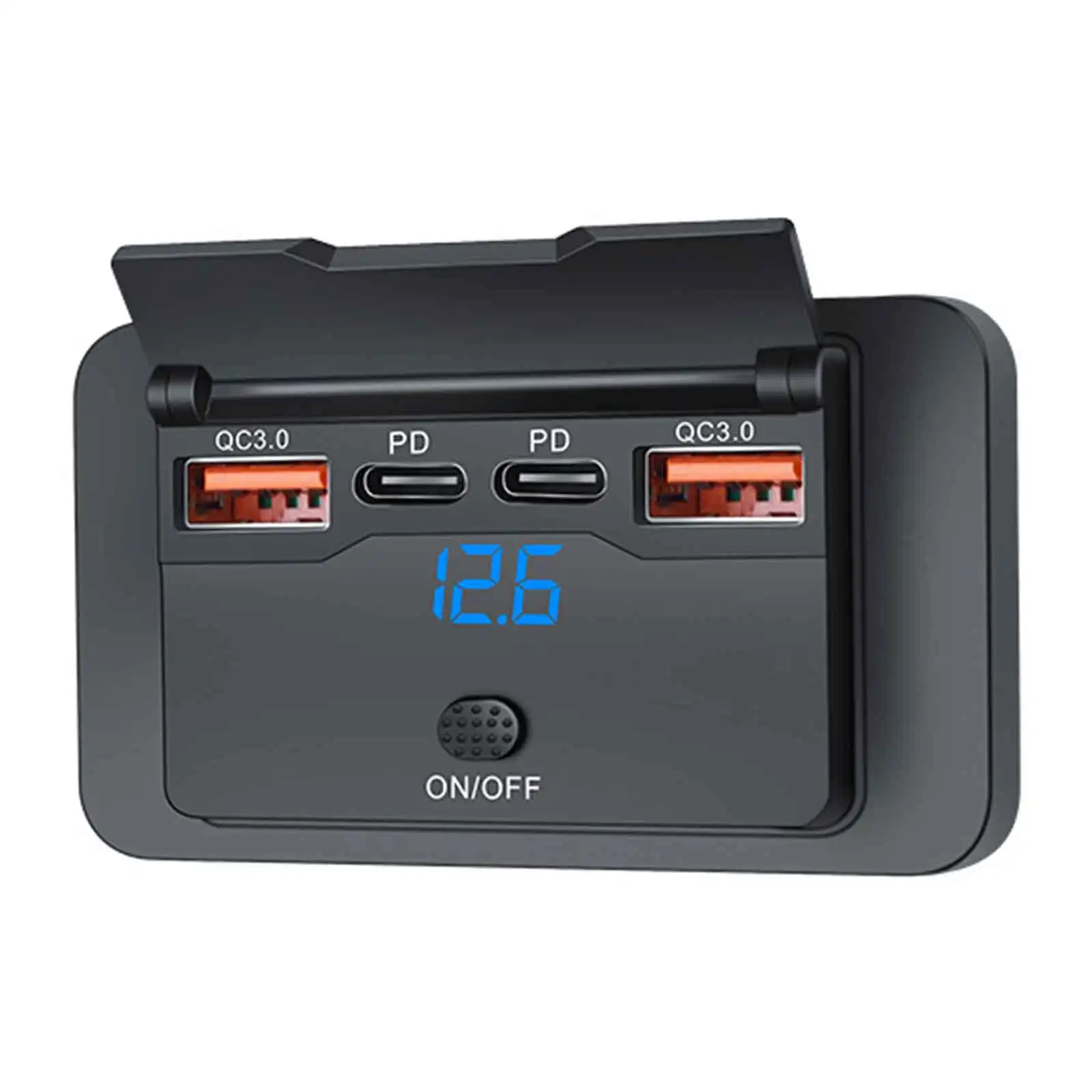 New 4-port car charger socket Panel 12V/24V RV USB socket Dual QC3.0PD Fast charging socket accessories, cars, buses, RV trucks
New 4-port car charger socket Panel 12V/24V RV USB socket Dual QC3.0PD Fast charging socket accessories, cars, buses, RV trucks