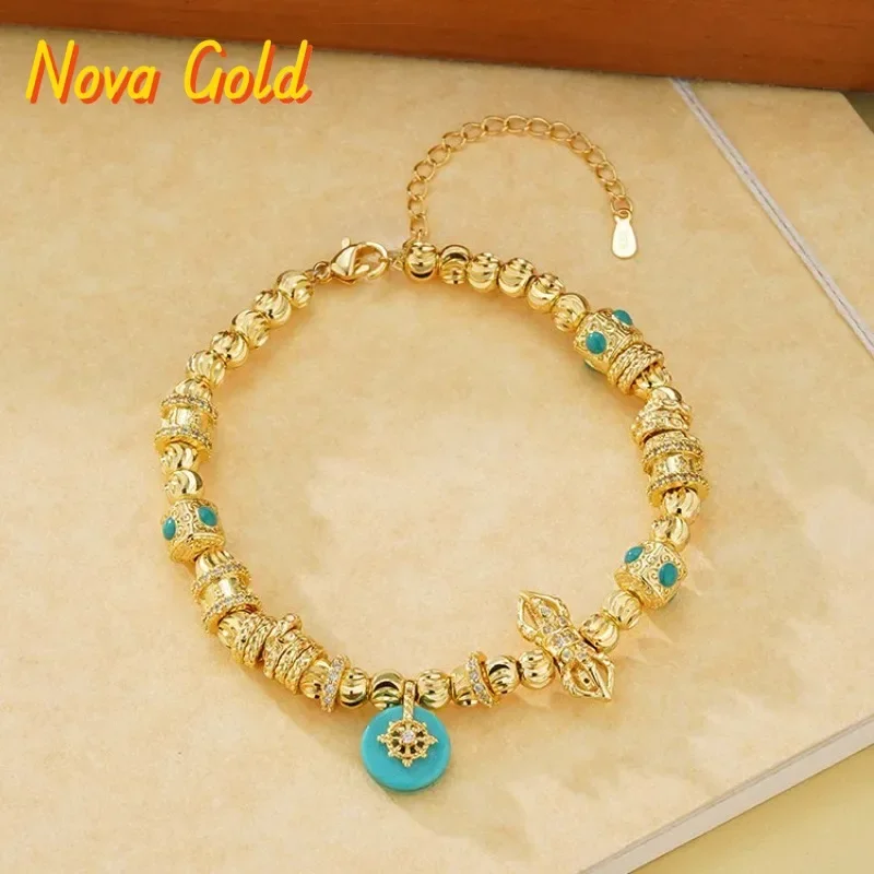 NovaGlod Luxury 9999 24K real gold tuotuo star disk bracelet broken gold gold hand jewelry fashion design bracelet jewelry
NovaGlod Luxury 9999 24K real gold tuotuo star disk bracelet broken gold gold hand jewelry fashion design bracelet jewelry