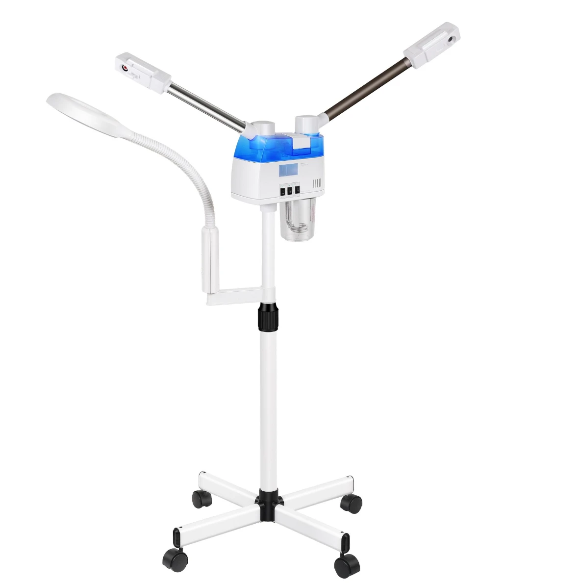 3 в 1, горячая и холодная два распылителя, испаритель для лица, отпариватель для лица, профессиональный салонный спа с увеличительной лампой, свет
3 в 1, горячая и холодная два распылителя, испаритель для лица, отпариватель для лица, профессиональный салонный спа с увеличительной лампой, свет