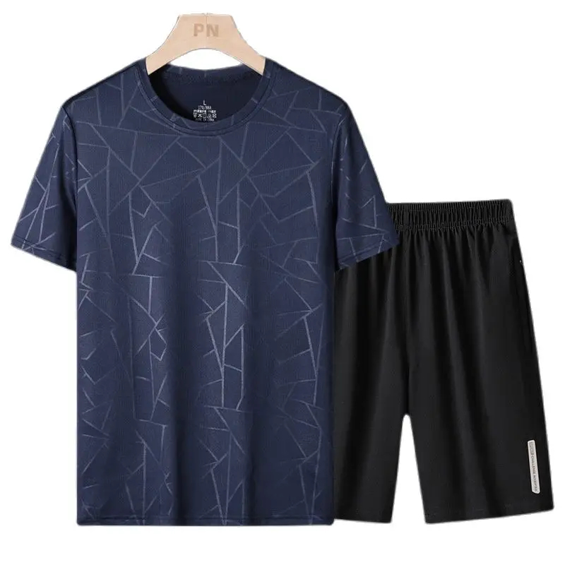 2023 Fitness suit men's ice silk quick drying sportswear set summer short sleeved T-shirt gym running basketball training shorts
2023 Fitness suit men's ice silk quick drying sportswear set summer short sleeved T-shirt gym running basketball training shorts