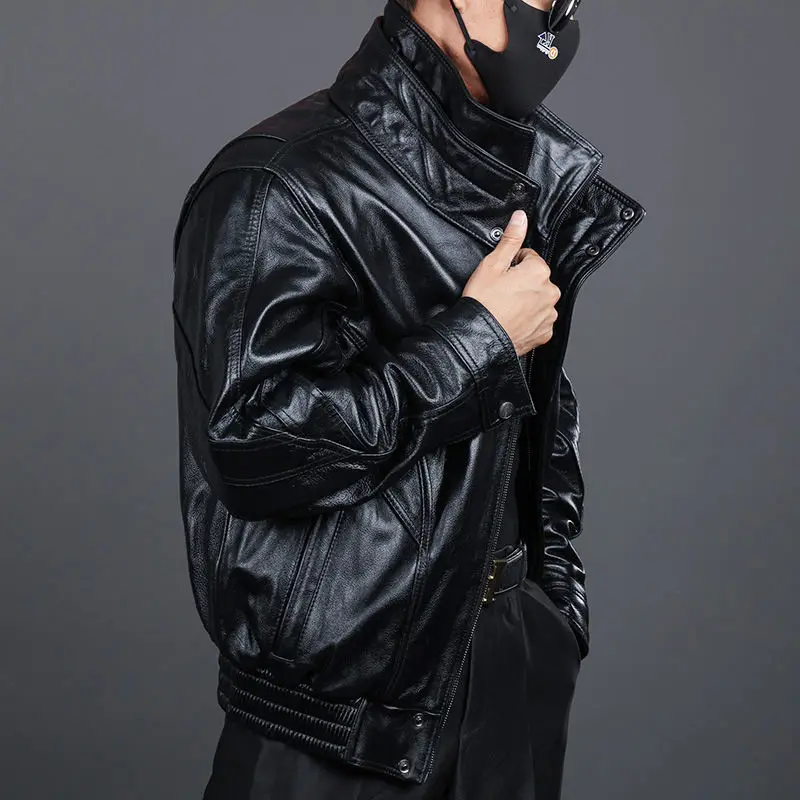 Men 2022 Autumn Winter New Motorcycle Genuine Leather Jackets Men Biker Slim Cowhide Coat Male Long Sleeve Warm Outwear W34
Men 2022 Autumn Winter New Motorcycle Genuine Leather Jackets Men Biker Slim Cowhide Coat Male Long Sleeve Warm Outwear W34