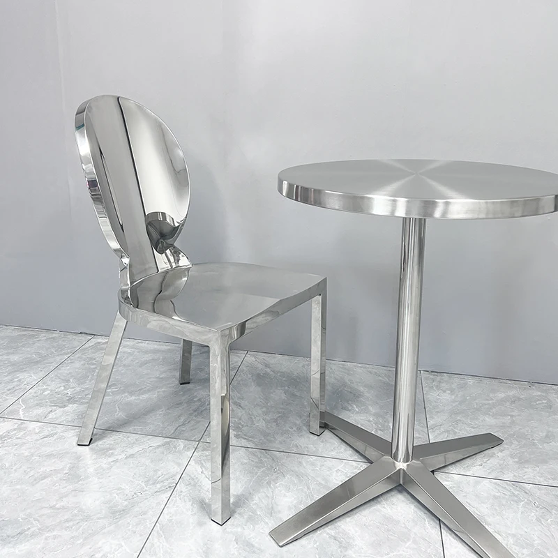 Leisure stainless steel dining chair Nordic simple restaurant dining chair Modern home outdoor balcony backrest Leisure chair
Leisure stainless steel dining chair Nordic simple restaurant dining chair Modern home outdoor balcony backrest Leisure chair