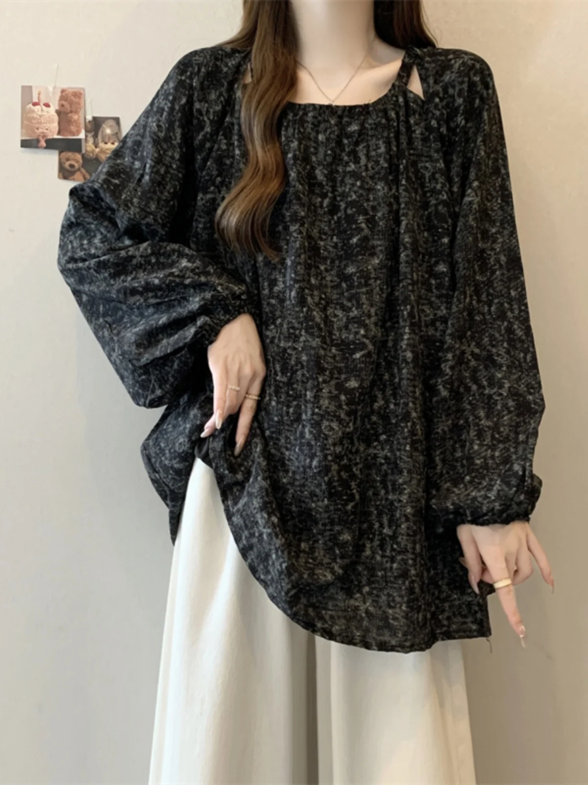 Women's Bubble Sleeve Long Sleeve Shirt Loose Fitting Maternity Top Korean Style Casual Wear Spring 2026 New plus Size
Women's Bubble Sleeve Long Sleeve Shirt Loose Fitting Maternity Top Korean Style Casual Wear Spring 2026 New plus Size