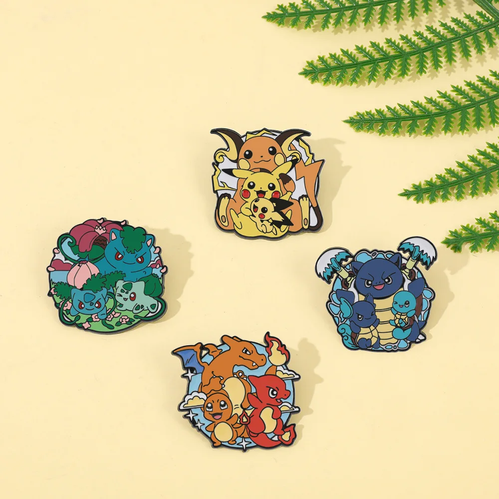 4PCS Anime Pikachu peripheral badges cartoon characters metal brooches backpacks clothes accessories gifts
4PCS Anime Pikachu peripheral badges cartoon characters metal brooches backpacks clothes accessories gifts 