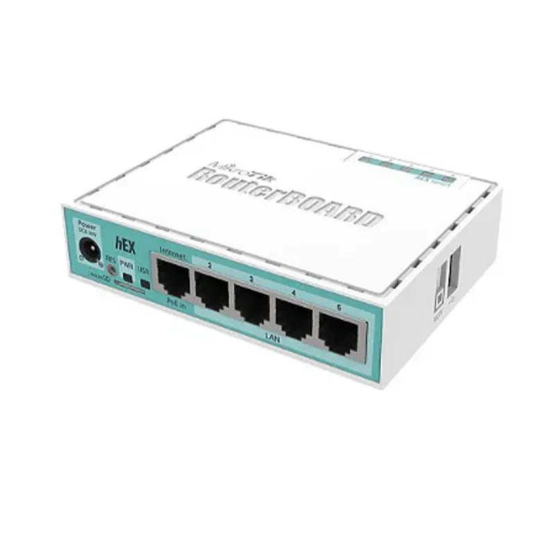 Лидер продаж Mikrotik Gigabit Wired Router RB750Gr3 Home Smart Mini 5-портовый ROS Soft Router 880 МГц Процессор и 256 МБ ОЗУ
Лидер продаж Mikrotik Gigabit Wired Router RB750Gr3 Home Smart Mini 5-портовый ROS Soft Router 880 МГц Процессор и 256 МБ ОЗУ